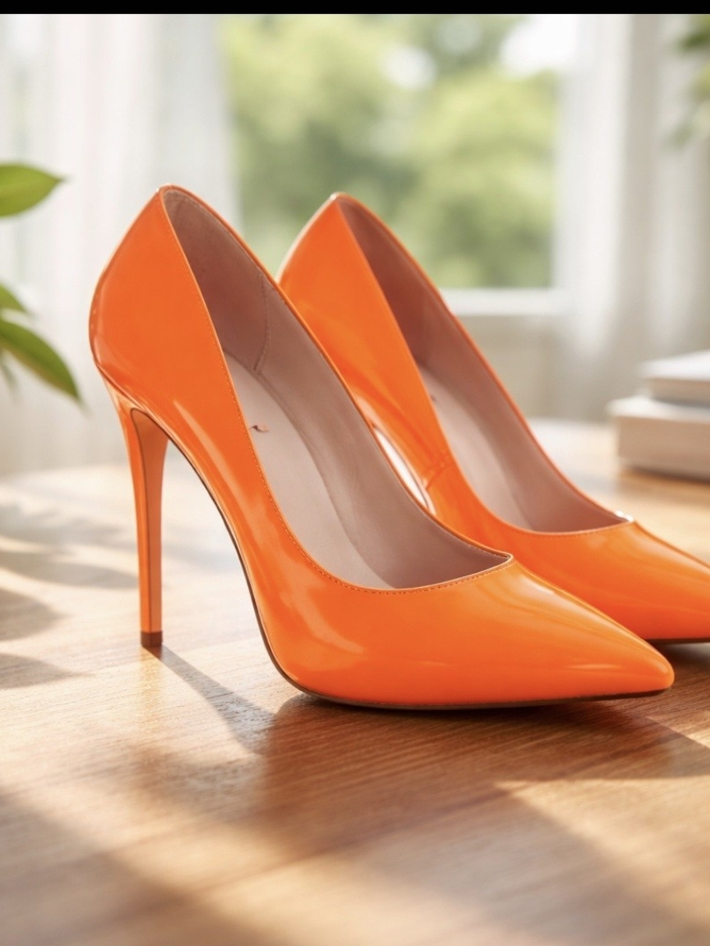 Elisabet Tang Bright Orange Stilleto